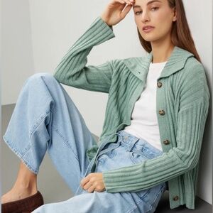 Madewell oversized collar wool blend cardigan